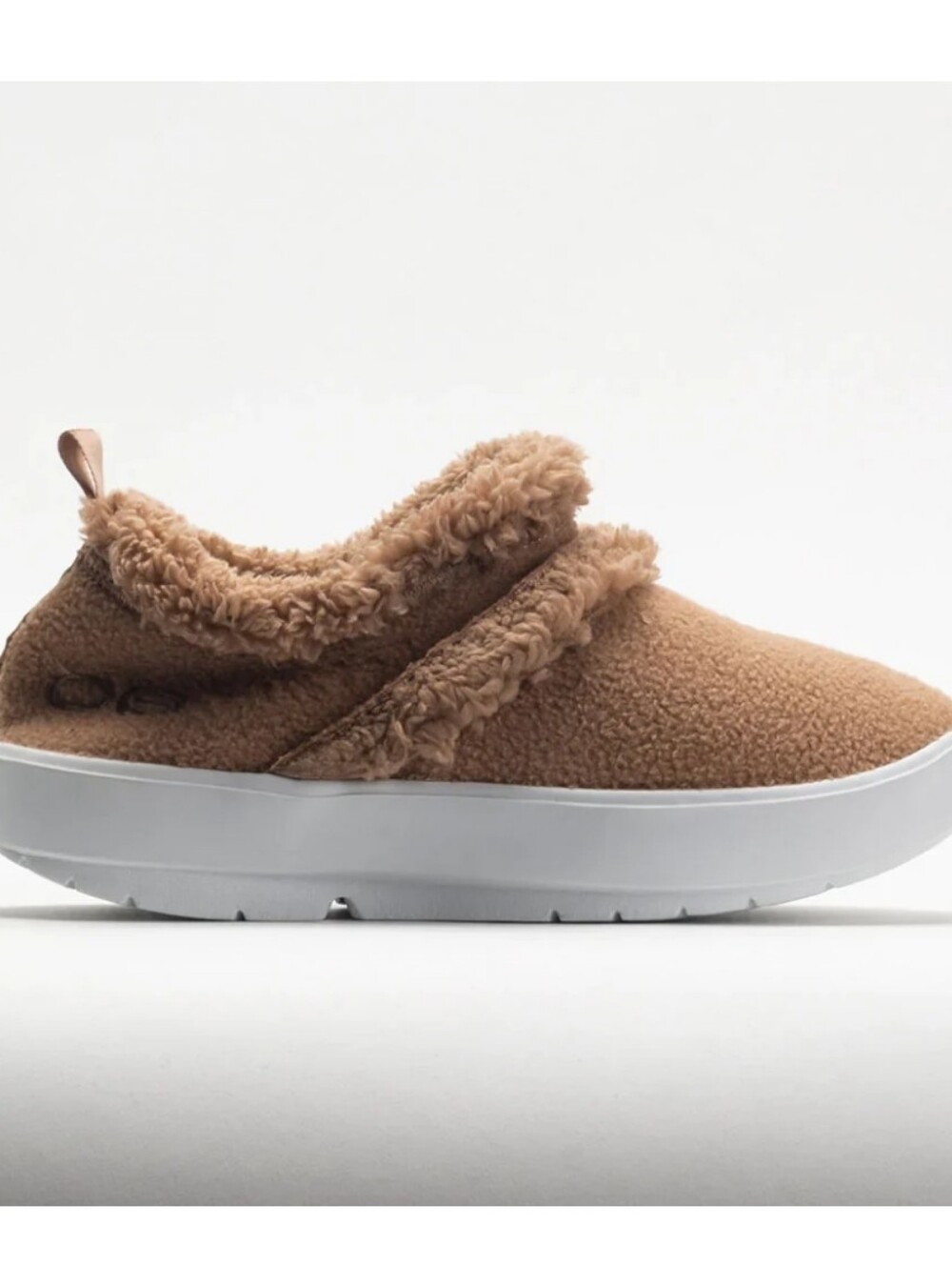 OOFOS OOcoozie Low Fuzzy Slip-On Shoes Size 9 Womens Chestnut Comfort Recovery